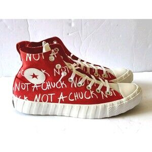 Converse UNT1TL3D High Top Shoes Men's Size 10 Red Embroidered Sneakers